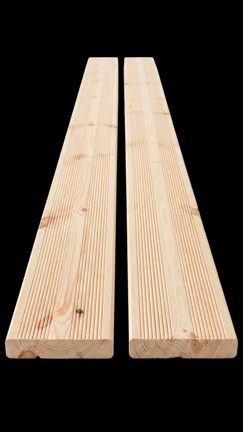 Terasinė lenta – 26x144x3000 – Obliuota, Rifliuota – Pušis – B
