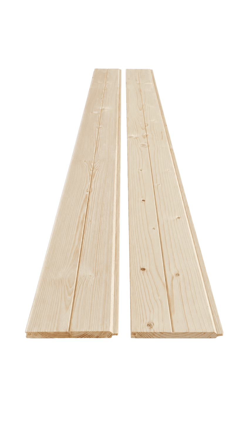 Vidaus dailylentė – 12x140x4800 – Obliuota, Su grioveliu – Eglė – B