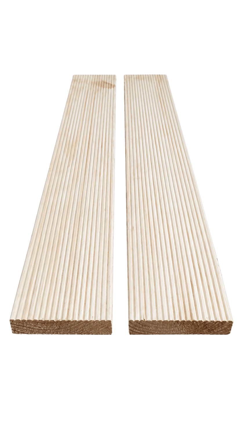 Terasinė lenta – 22x90x6000 – Įvairiapusė, Obliuota – Pušis – B